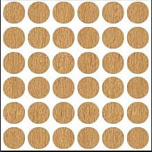 9/16" Screw Cover Cap, Hardrock Maple, PVC, Box of 265