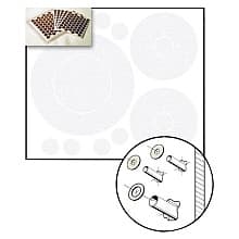 1/64" P1 Plumbing Cap, White, PVC, Box of 5