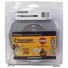 Fastedge PVC Peel/Stick Edgebanding, Brushed Chrome, 3/4" Thick 15/16" x 250' Roll