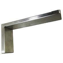 8" x 4" Providence Novelle Counter Support, Black/Stainless Steel Finish