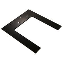 14" x 3/8" Lincoln Top Plate Hidden Countertop Bracket, Black Finish