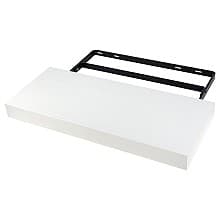 10" x 24" Low Profile Floating Shelf System, White Finish