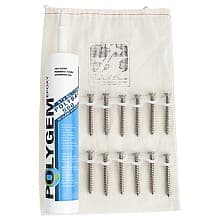 Countersunk Brace Fastener Kit, Stainless Steel Finish