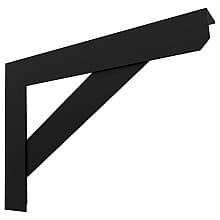3" x 21-1/2" Torrence Bench Support, Black Finish