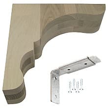 3" x 10" Lexington Overhang Wood Corbel, Maple