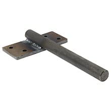 4-1/2" x 8" Stud Mount Mantel Rod, Steel Finish