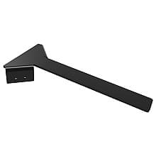 12" x 2" Anthem Hidden Corner Overhang Support, Black Finish