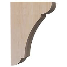 8" x 12" Corbel Bar Bracket, Unfinished