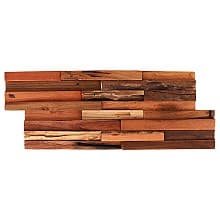 Vintage 3D Teak Wood Wall Panel, 3/4" Thick 7" x 21-1/4" (48/Pack)