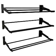 13-1/2" x 27-1/4" Wine Display Shelf Rack, Black Finish