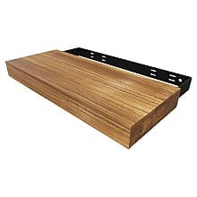 10" x 40" Floating Shelf, Teak Finish