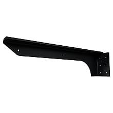 19" x 3" Double Metal Stud Front Left Hand Flange Bracket, Black Finish