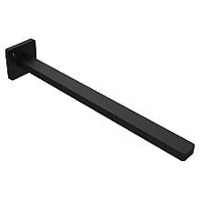 7" Flat Floating Shelf Support Rod, Black