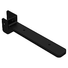 8" x 2" Continental Stud Mount Floating Shelf Bracket, Black Finish