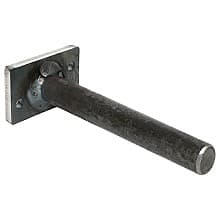 1-1/2" x 6" Floating Mantel Support Rod, Steel Finish