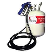 Non-Methylene Flammable Chloride Canister Contact Adhesive with Gun, Hose, and 6501 Tip, Clear Adhesive, 30lb Canister
