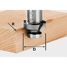 1-1/16" Roundover Bit, 2-Flute
