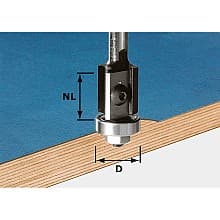 19mm x 64mm Flush Trim Bit, 8mm Shank