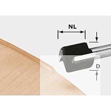 19mm x 46mm Edge Trimming Cutter, 8mm Shank