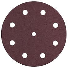 5" Hook & Loop 9 Holes Abrasive Saphir D125 Sanding Disc, Aluminum Oxide on Paper (25/Pack)