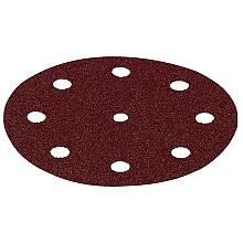 5" Hook/Loop 9 Holes Abrasive Rubin 2 D125 Sanding Disc, Aluminum Oxide on Paper (50/Pack)