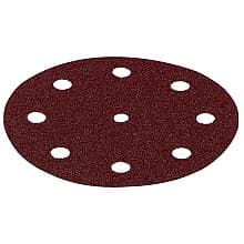 5" Hook & Loop 9 Holes Abrasive Rubin 2 D125 Sanding Disc, Aluminum Oxide on Paper (10/Pack)