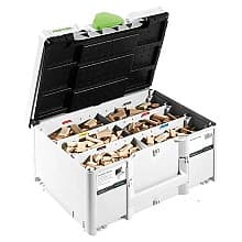 15-1/2" x 11-1/2" x 6-1/8" Beech Domino Tenons Assortment for the DF 500