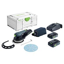 6" ETSC 2 150 I-PLUS Cordless Sander with 2 4.0Ah Batteries/Charger