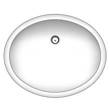 Acrylic Undermount Single Bowl Vanity Sink, 18" x 14" x 5