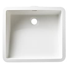 1513 Acrylic Undermount Single Bowl Rectangular Vanity Sink, 16-3/4" x 14-15/16" x 7-1/16"