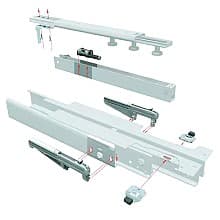 Easy Close System for FT777 Pantry Slide, Self-Closing, White