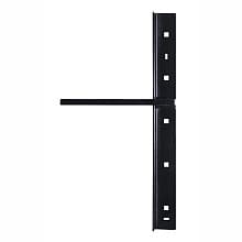 Pro Value Series Concealed Flat Brackets, Extended, 1" Width, 9" Depth, 20" Height, Black