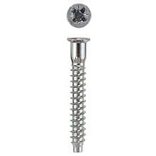 #5 x 50mm Flat Head Confirmat Screw, Pozi Drive Coarse Thread and Blunt Point, Box of 1 Thousand by US Futaba