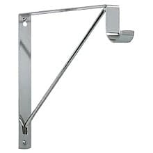 PRO 11-3/4" Rod Support and Shelf Bracket, Chrome Finish