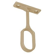 PRO Center Support for Oval Closet Rods, Dull Brass Finish