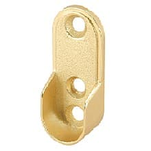 PRO Screw-On Oval Closet Rod Flange, Dull Brass Finish