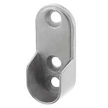 PRO Screw-On Oval Closet Rod Flange, Dull Chrome Finish