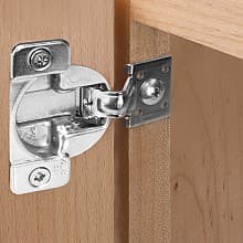 TEC 861 108° Opening Side-Mount Face Frame Hinge, 42mm Boring Pattern, Self-Closing, 7/16" Overlay, Dowelled