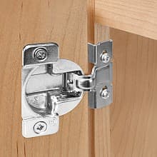 TEC 861 108° Opening Wrap-Around Face Frame Hinge, 45mm Boring Pattern, Self-Closing, 9/16" Overlay, Dowelled
