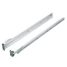 1754 Tilt Front Drawer Slide with 100lb Capacity, Single Extension, Bottom-Mount, Self-Closing, White, 22"