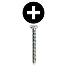 #6 x 3/4" Flat Head Hinge/Drawer Slide Screw, Phillips Drive Coarse Thread and Sharp Point, Nickel-Plated, Box of 5 Hundred by Grass