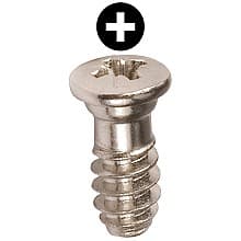 #6.3 x 13.5mm Flat Head Euro Screw, Phillips Drive Euro Thread and Blunt Point, Nickel-Plated, Box of Hundred by Grass
