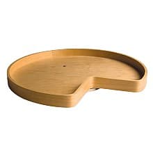 32" Kidney Single Tray Lazy Susan on Aluminum Ball-Bearing Swivel w/Detent