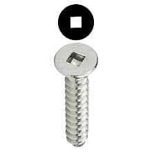 8mm x 5/16" Countersunk Head Euro Screw, Hex Drive M4 Thread and Blunt Point, Nickel, Box of Hundred by Grass