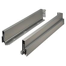 Nova Pro Scala Drawer Member Set, Full Extension, Soft-Closing, 3-1/2", Silver