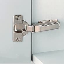 Nexis 110° Opening Hinge, 42mm Bore Pattern, Self-Closing, Full Overlay, Nickel-Plated, Dowelled