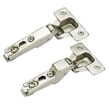Nexis 125° Opening Hinge, 42mm Bore Pattern, Self-Closing, Full Overlay, Nickel-Plated, Dowelled