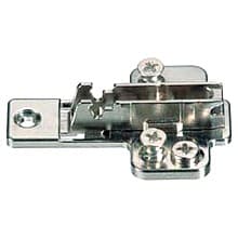 Nexis 2-D Cam Adjustable Wing Mounting Plate, Nickel-Plated, with Pre-Mounted Euro Screws, 0mm