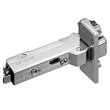 Tiomos 110° Opening Hinge, 42/45mm Bore Pattern, Soft-Closing, Half Overlay, Nickel-Plated, Impresso