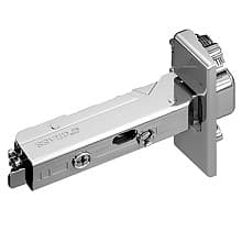 Tiomos 120° Opening Hinge, 42/45mm Bore Pattern, Soft-Closing, Overlay, Nickel-Plated, Impresso